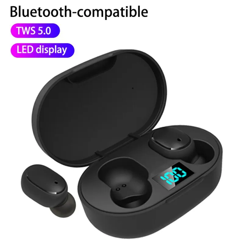E6S TWS Bluetooth Earphones Wireless Bluetooth Headset Noise Cancelling Headsets With Microphone Headphones For Xiaomi Redmi