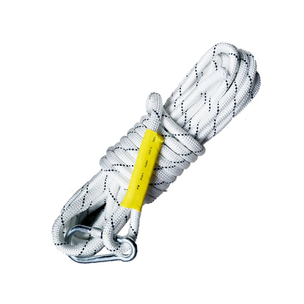 Tree Climbing Gear for Outdoor Activities Safety Rope Static Outdoor Rock Climbing Rope with Carabiner
