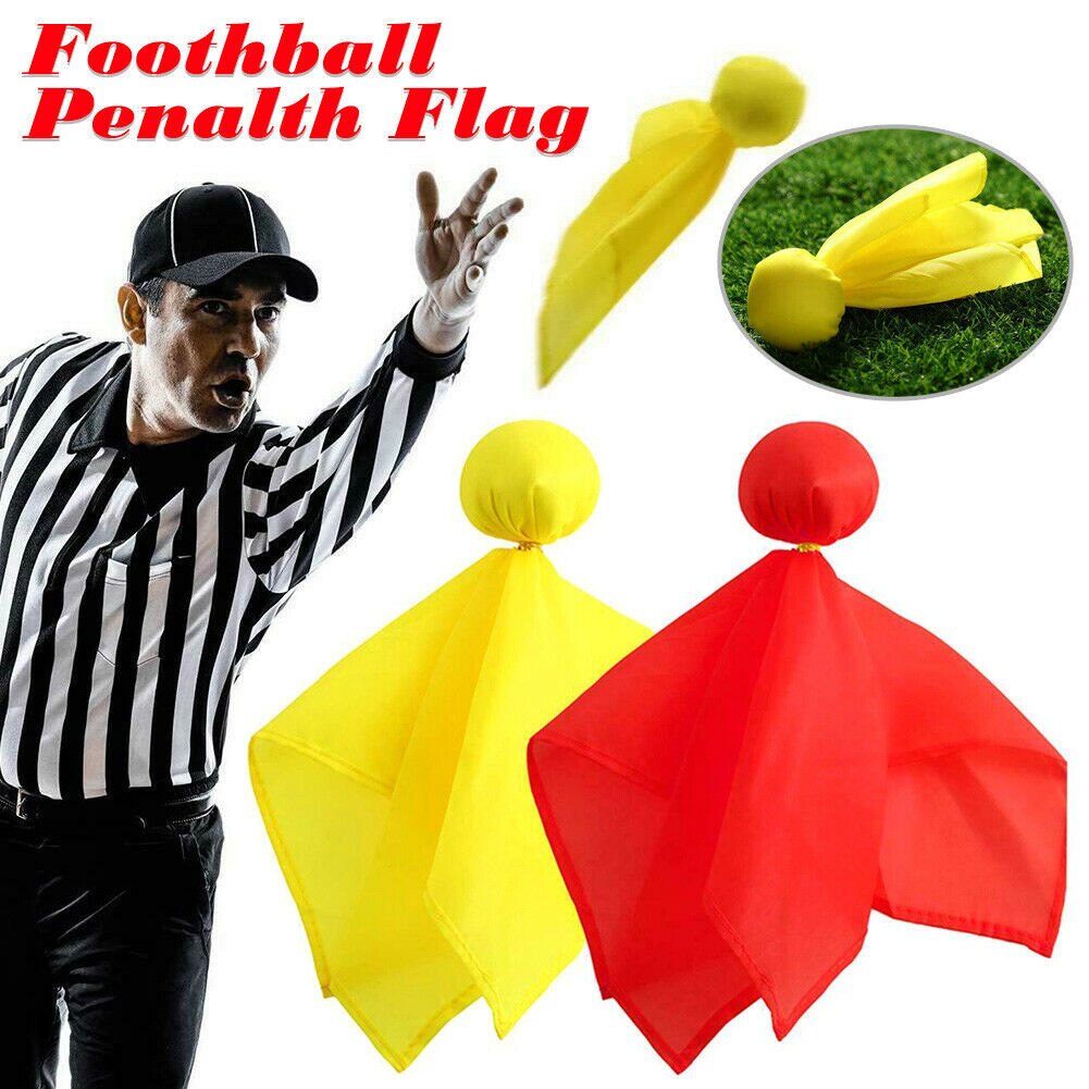 6pcs Football Penalty Flag Football Referee Tossing Flag Game Party Props Supplies SAL99