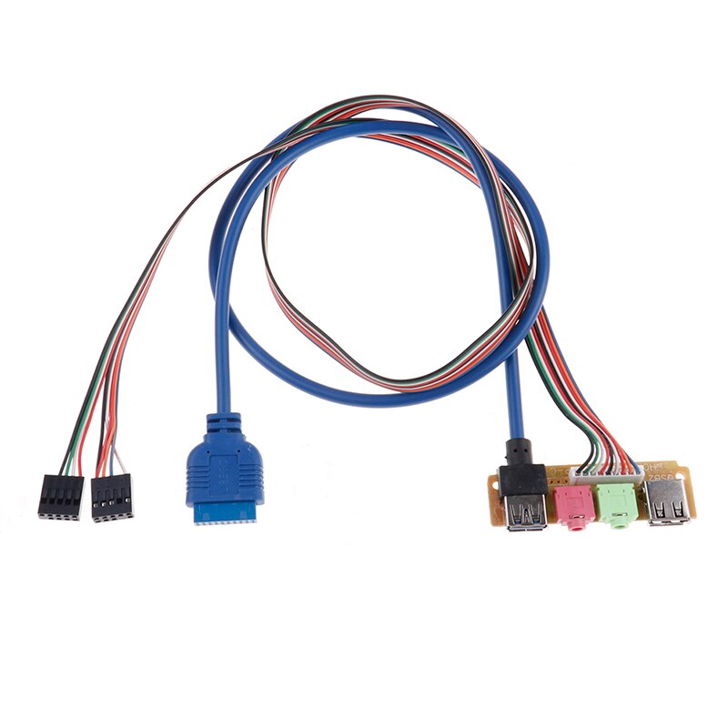 70cm Audio Front Panel Replace Cable 1pc USB 2.0+ 3.0 Port Chassis PC Computer Case 6.8cm x 2.0cm