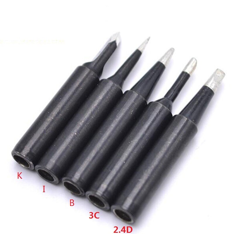 Punta de soldador negra 900M-T de 5 uds para Hakko 936 Eruntop 8586 puntas de soldadura para Estación de Reparación: K I B 3C 2.4D