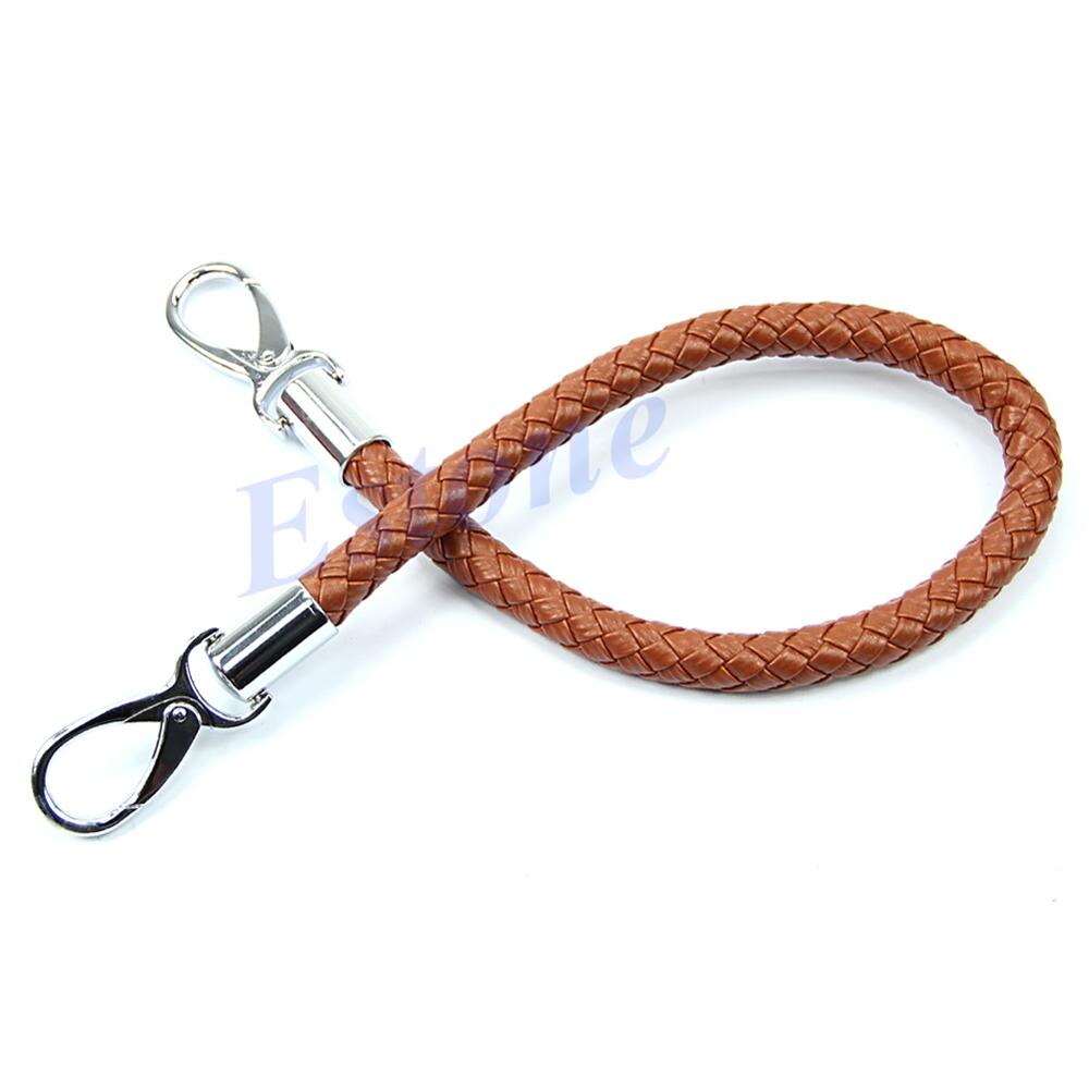 Ronde Diy Vervanging Purse Handig Handvat Schouder Handtas Zakken Riem: Black Brown