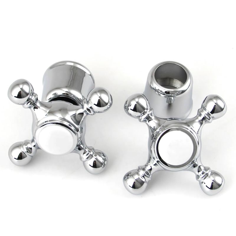 1Set Copper Cross Handle Bath Sink Faucet Handle for Kitchen Bathroom Sink Water Faucet Mixer Accessories