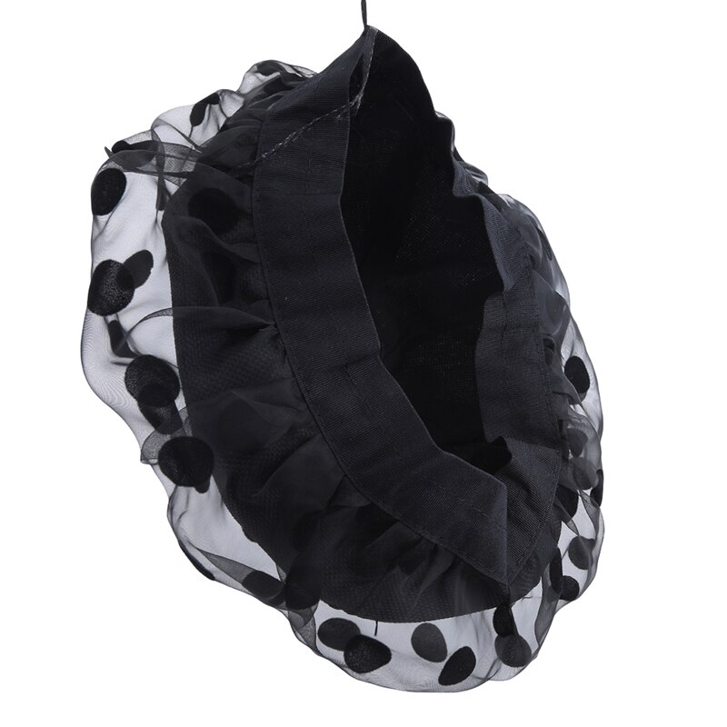 Boina de algodón Organza, novedad en boina de verano para mujer, boina negra suave con lunares, boina blanca y negra para mujer