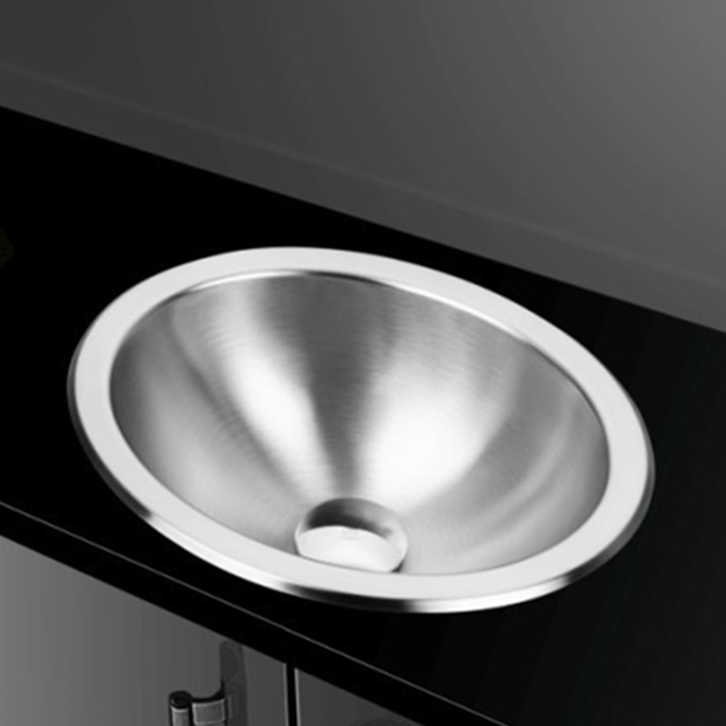 JayCreer Stainless Steel Oval Sink Stainless Steel Round Sink Stainless Steel Rectangle Sink Not Include Drain