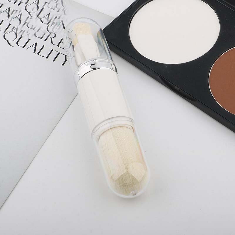 4 in 1 Travel Portable Mini Eye Makeup Brushes Set Reals Eyeshadow Eyeliner Eyebrow Brush Lip Make Up Brushes kit: Green