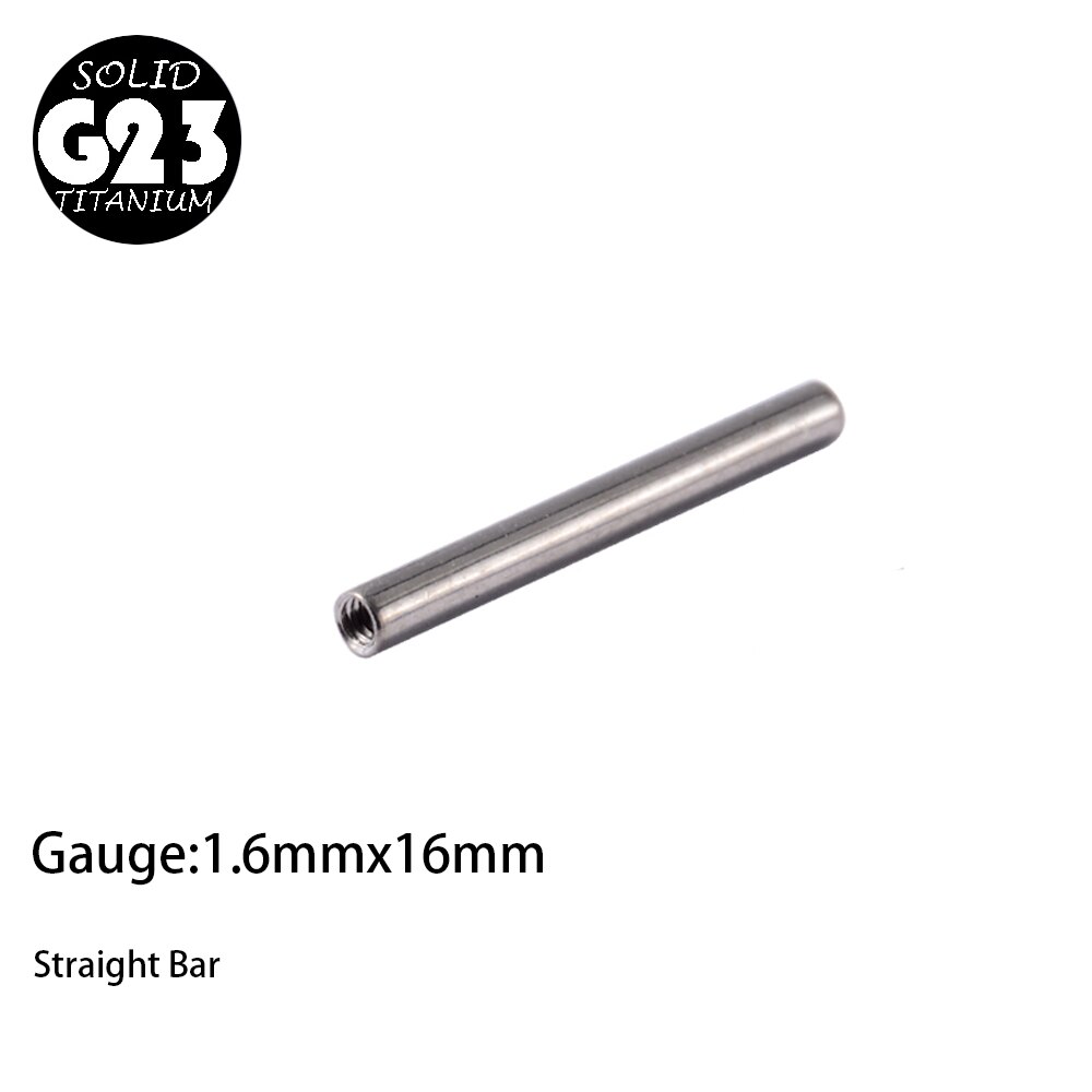 1PC G23 Titanium Christina Vertical Hood Piercings CZ Gem Dermal Anchor Crystal Flower Straight Barbell Jewelry Piercing 1.6mm: Black Zinc Plated