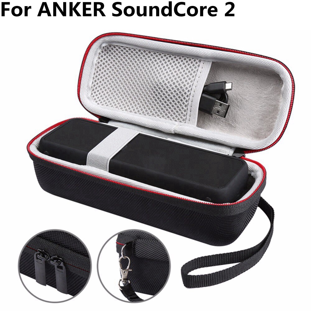 Bærbar stødsikker bæretaske til taske til anker soundcore 2 bluetooth-højttaler soundbox eva beskyttende etui