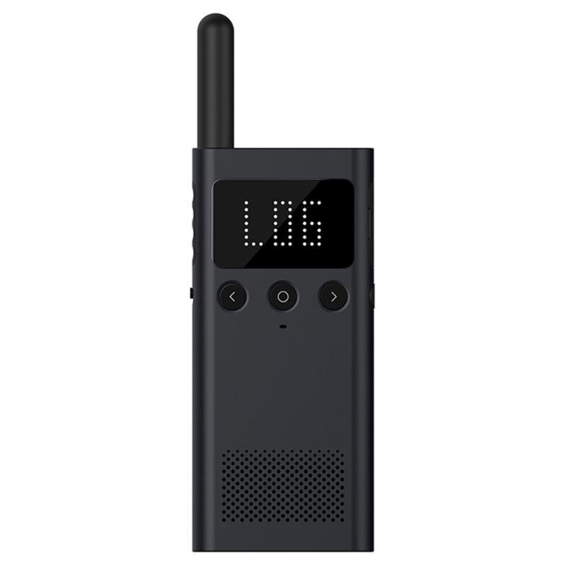 Xiaomi Mijia Smart Walkie Talkie 1S with FM Radio Speaker Smart Phone APP Control Location Share Fast Team Talk Outdoor: Black