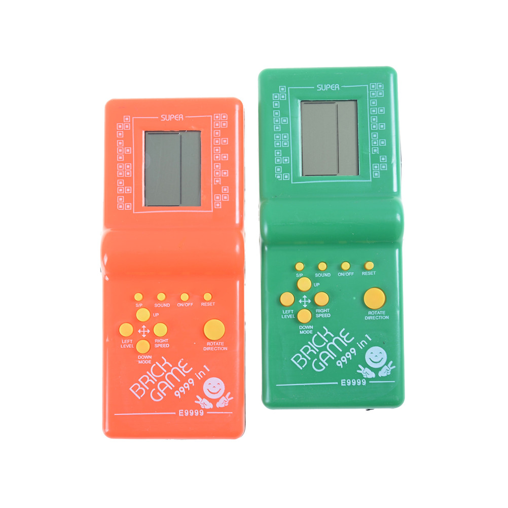 1pc lapsen pelikone ilman akkua mielenkiintoinen peli musiikin toisto klassinen kädessä pidettävä pelikone tetris-tiilipeli