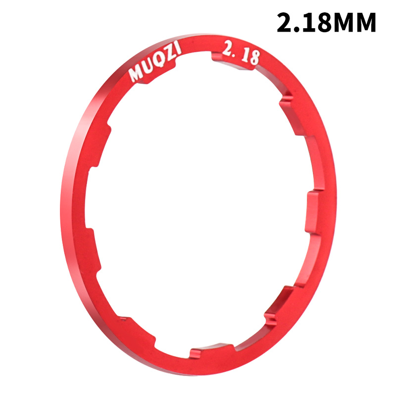 MUQZI-arandela de buje de bicicleta de montaña, 1mm, 1,5mm, 1,85mm, 2mm, 2,18mm, 2,35mm, 2,5mm, junta para 7 8 9 10 11 12 velocidades, espaciador de volante de Cassette: Naranja
