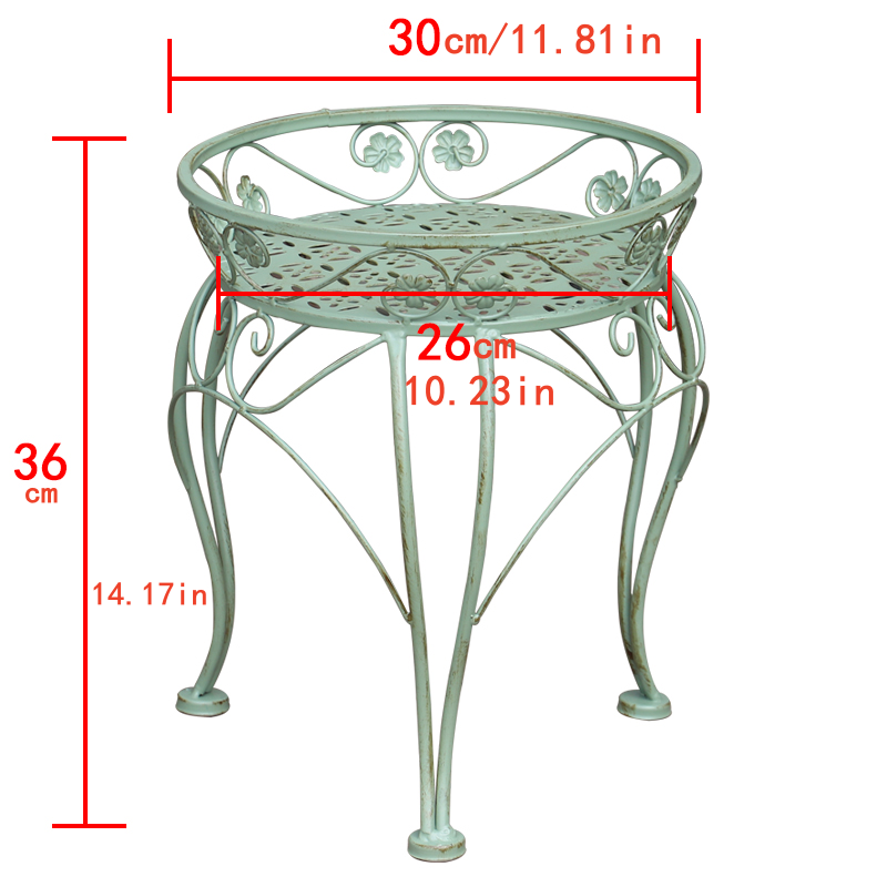 Estante para macetas de metal resistente: soporte para plantas de interior/exterior | Estantes ajustables y resistentes al óxido para jardín, patio y decoración del hogar