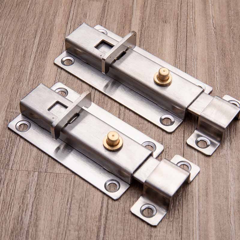 Stainless Steel Door Latch Automatic Spring Switch Door Lock Door Clasp Door Bolt Safety Slide Lock For Home Door Hardware