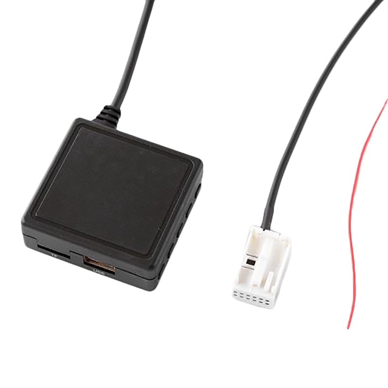 Bil bluetooth 5.0 aux kabel adapter tf usb passer til peugeot 207 307 407 308