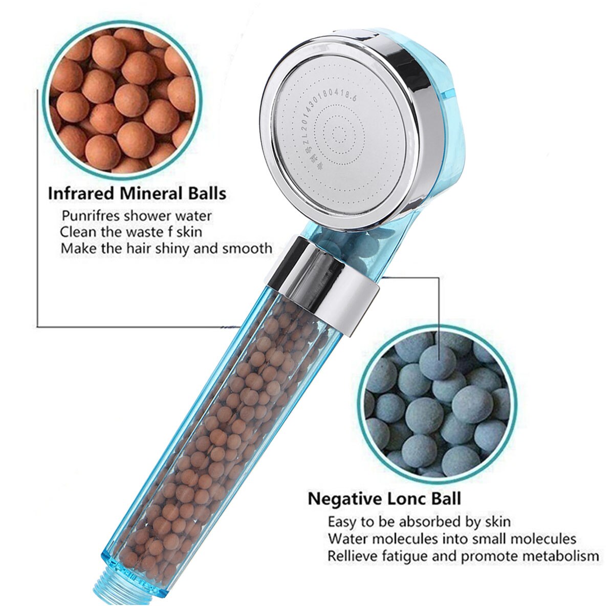 2 Size Badkamer Douche 3 Modes Verstelbare Jetting Douchekop Waterbesparing Hoge Druk Anion Filter Douche Spa Nozzle