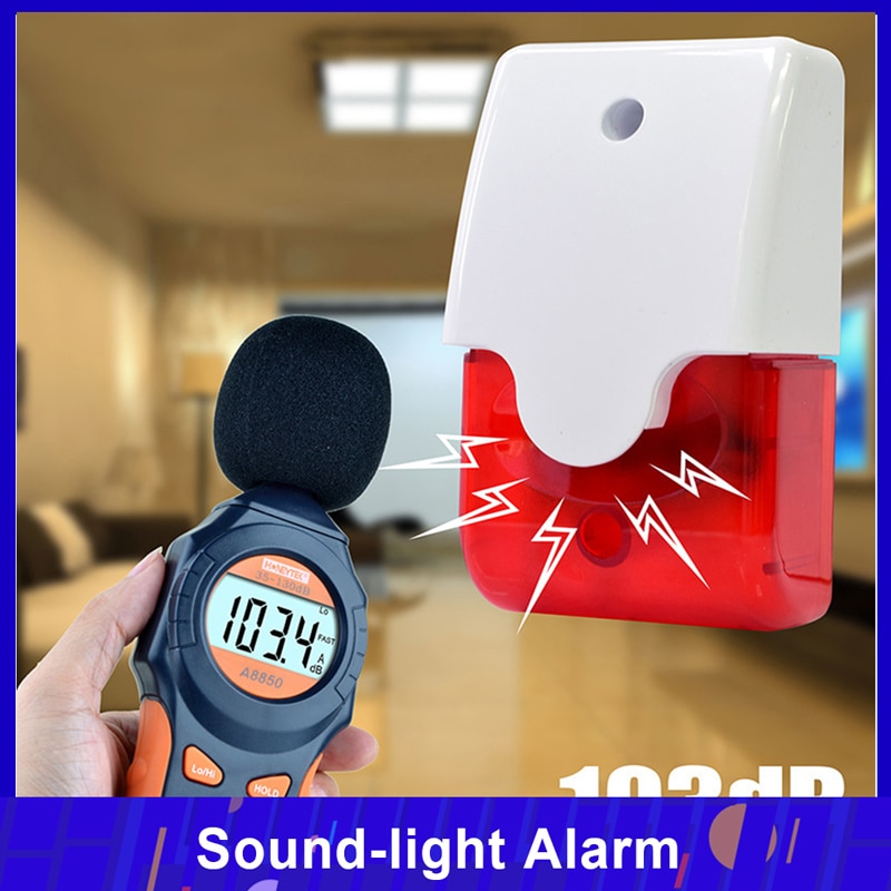 Mini Strobe Siren Sound Light Alarm Wired Sound-light Alarm 103 Speaker 12V Anti-theft Alarm