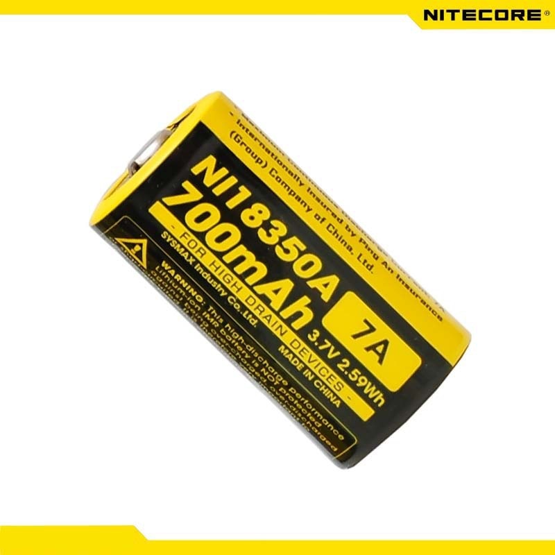 Nitecore NI18350A Imr 18350 IMR18350 700Mah 7A Batterij Voor Hoge Afvoer Apparaten