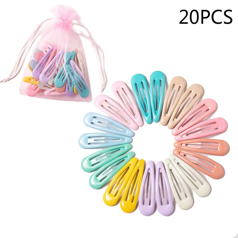 10/20/30/40Pcs Mode Haar Clips Voor Kinderen Kids Leuke Kleur Hairclip Haaraccessoires Leuke mode Baby Haarspeld -Vormige: A 20 PCS