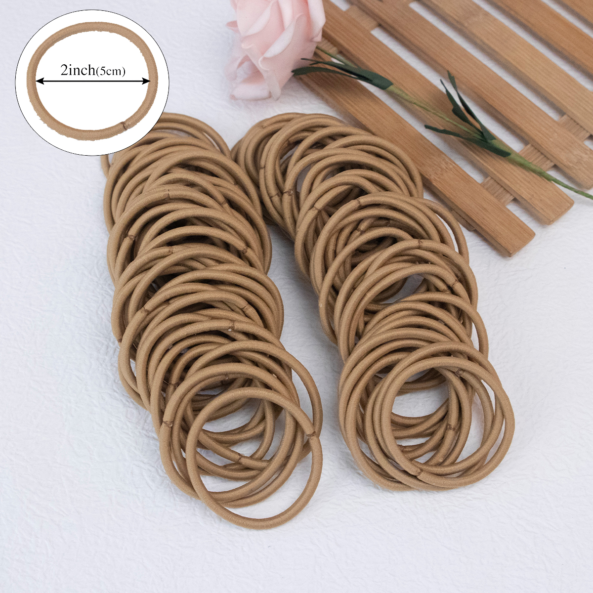 20/50/100cs Donne Ragazze Elastici per Capelli Legame per Capelli Corde Elastiche Hairband coda di Cavallo Titolari Fasce Scrunchies: S / Cielo Blu