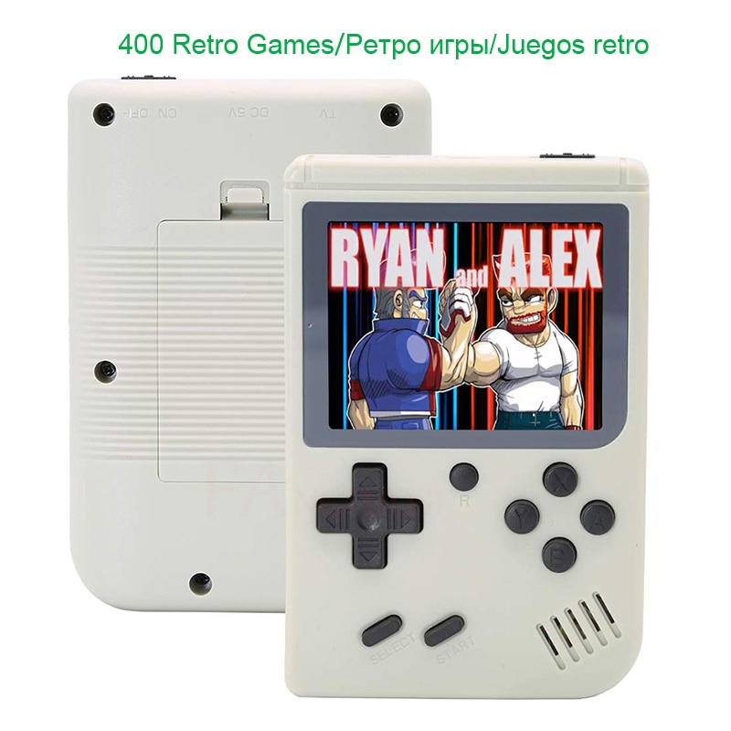 Miniconsola Retro de 8 bits con videojuegos, consola de bolsillo, mando de juegos, 400 juegos Retro en 1, salida AV