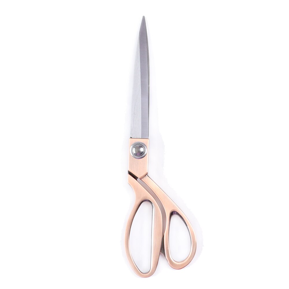 K38 Stainless Steel Tijeras Costura Gold-Plated Tailoring Fabric Scissors Home Office Sharp Sewing Cloth Cutting Scissors 26 CM: copper
