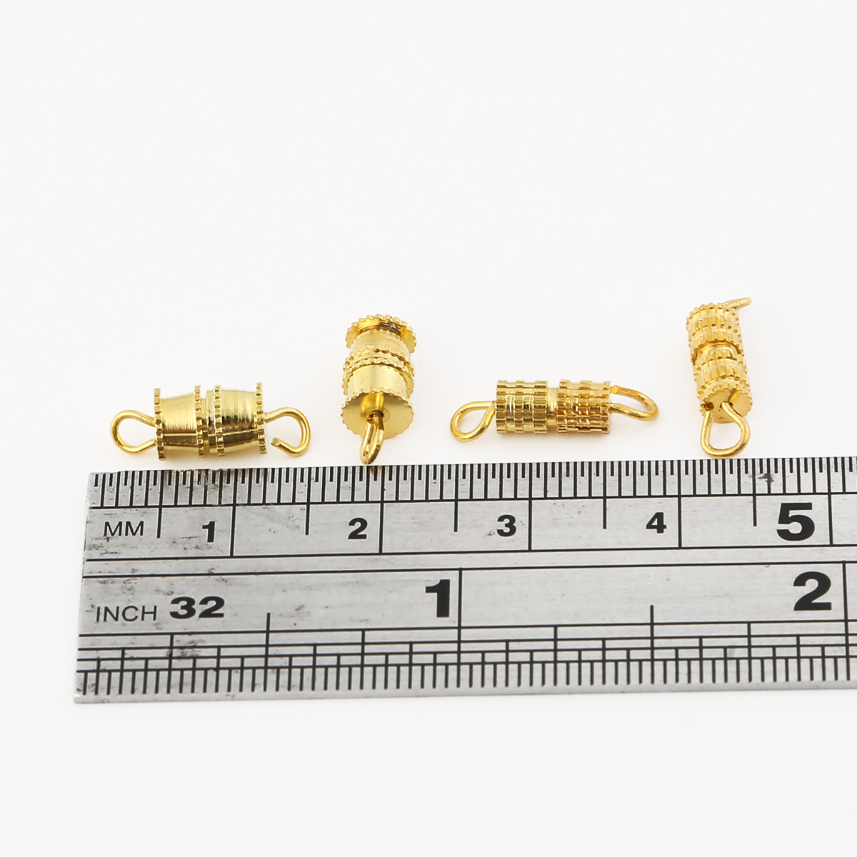 10 stk skruelåse til armbånd stik til diy smykker tilbehør guld sølv farve cylinder fastgørelseselementer spænde lukket