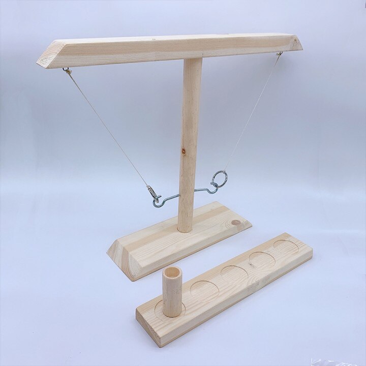 Gioco Ring Toss gioco interattivo di lancio in legno Casual stile industriale Bar famiglia Desktop anello da lancio gioco Hook and Loop Ring: Rectangle 2