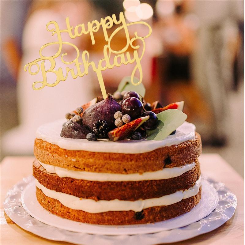 6 Pcs Birthday Cake Toppers Birthday Party Dessert Cake Acrylic Toppers Cake Picks Decor Birthday Cake Topper Decor