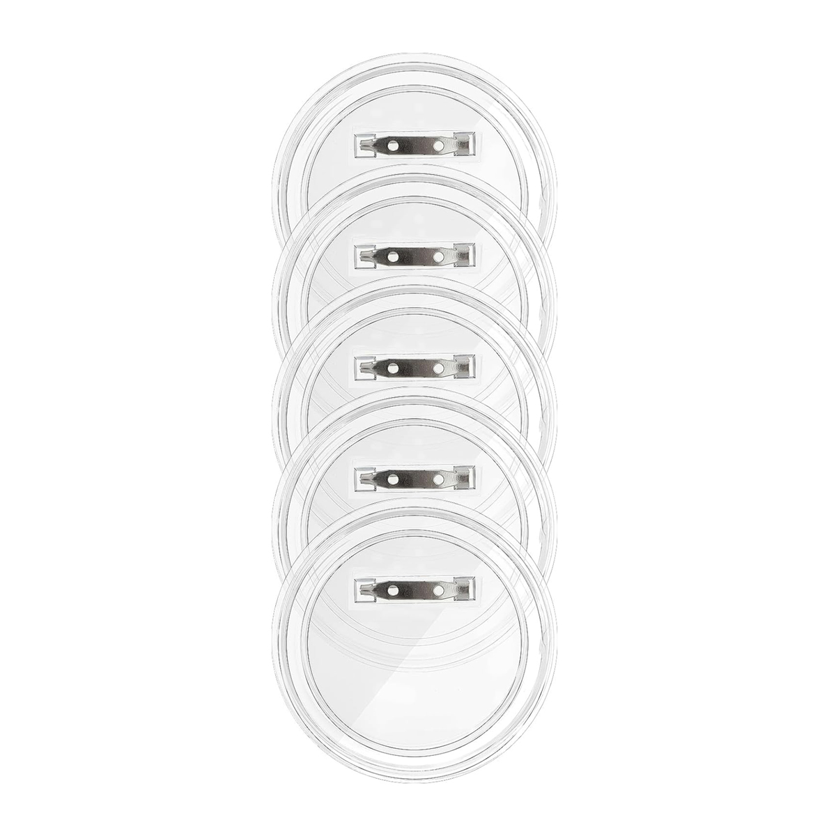 5–20 Stück Acryl-Anstecknadeln, 5,6 cm, transparente Anstecknadeln, Tasten, Anstecker-einstellen, Taste-Hersteller-Rohlinge für Heimwerkerbedarf: Weiß