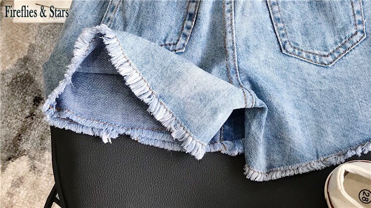 Sommar tjejer kjol shorts baby jeansshorts barn underdel barn streetwear enkelknäppt snäppficka slip 2 to 7 år