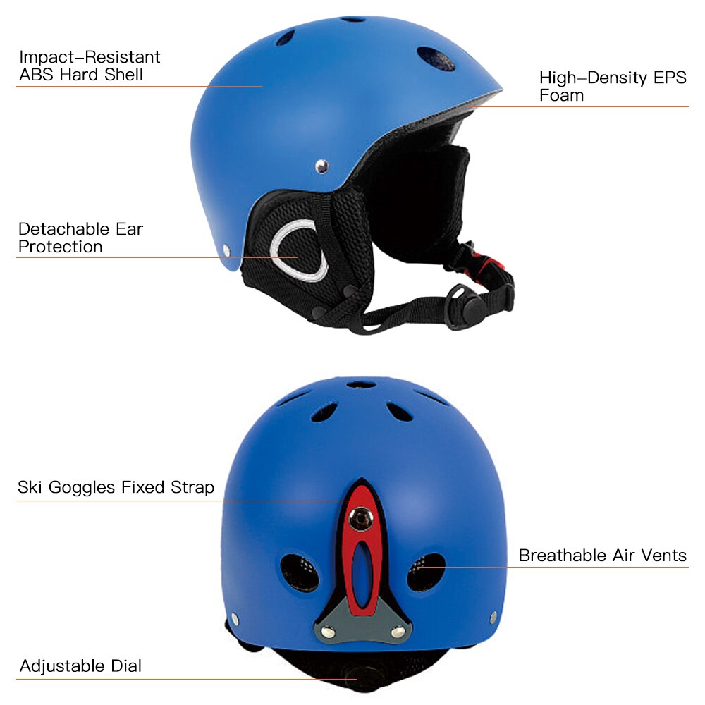 Winter Ski Beschermende Helm Skateboard Helm Slagvastheid Ventilatie Ski Helm Voor Kinderen Volwassenen