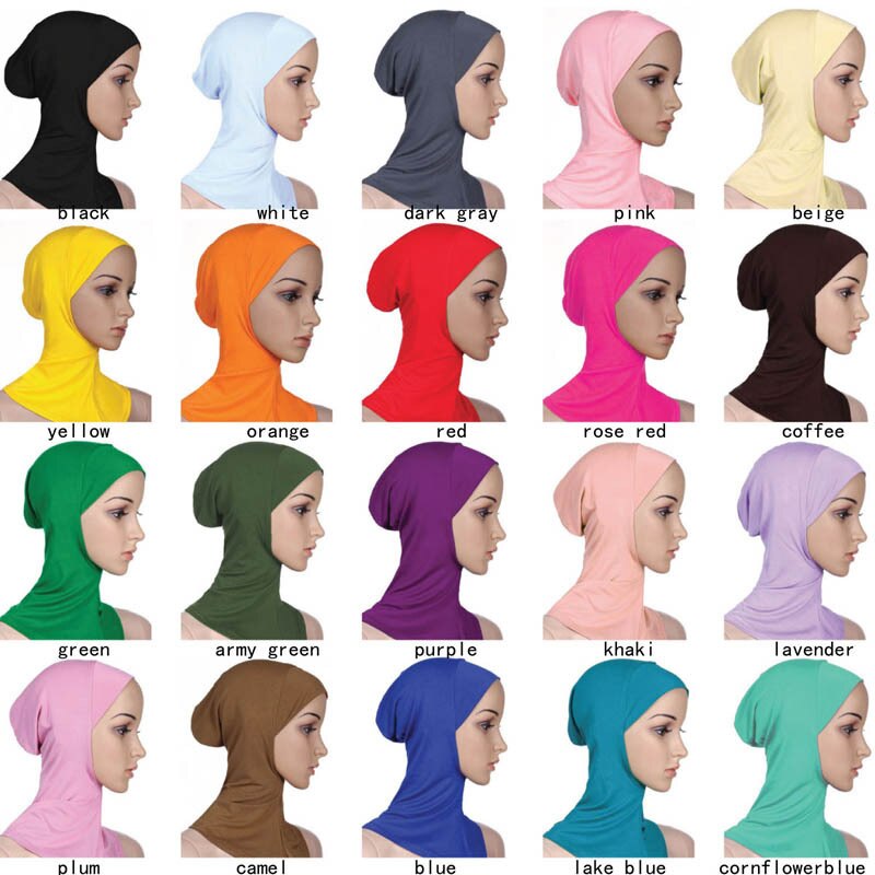 Foulard musulman pour femmes, voile, Hijab, foulard, turban, chapeau islamique