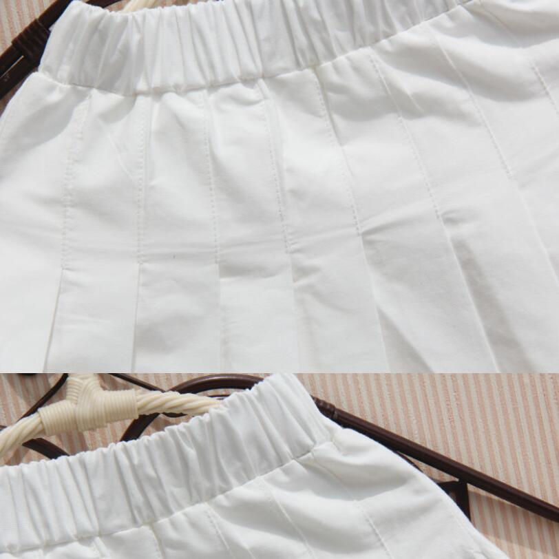 Spring Summer Autumn Baby Toddler Teenage Tutu Skirt Cotton White Tutu School Girls Pleated Skirts Tutus Children Bottoming