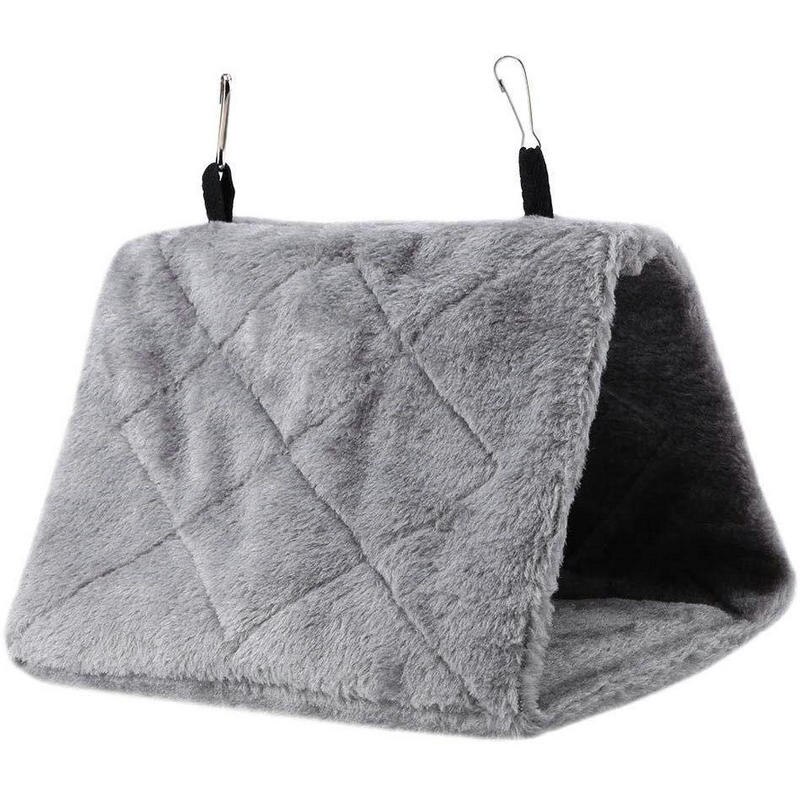 Cage à Hamster pour animal domestique, nid suspendu, perroquet, perruche, lit , hamac pour Rat, jouets pour l'hiver, nichoir, chalet: GRAY / S