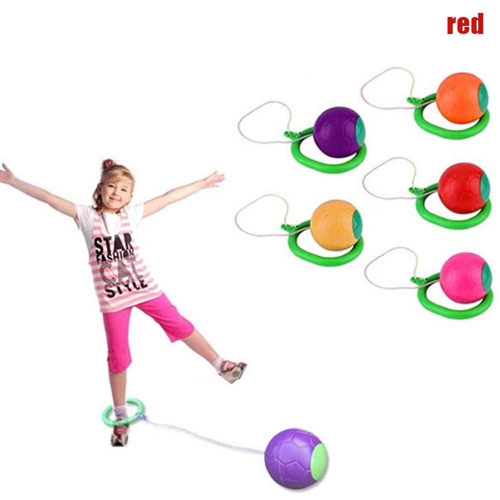 Skip Ball Children Exercise Coordination and Balance Hop Jump Playground Toy YA88: Red