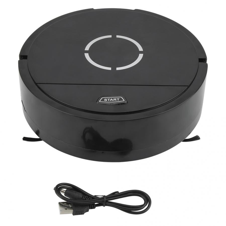 Household USB Charging Automatic Sweeping Robot Intelligent Vacuum Cleaner Black