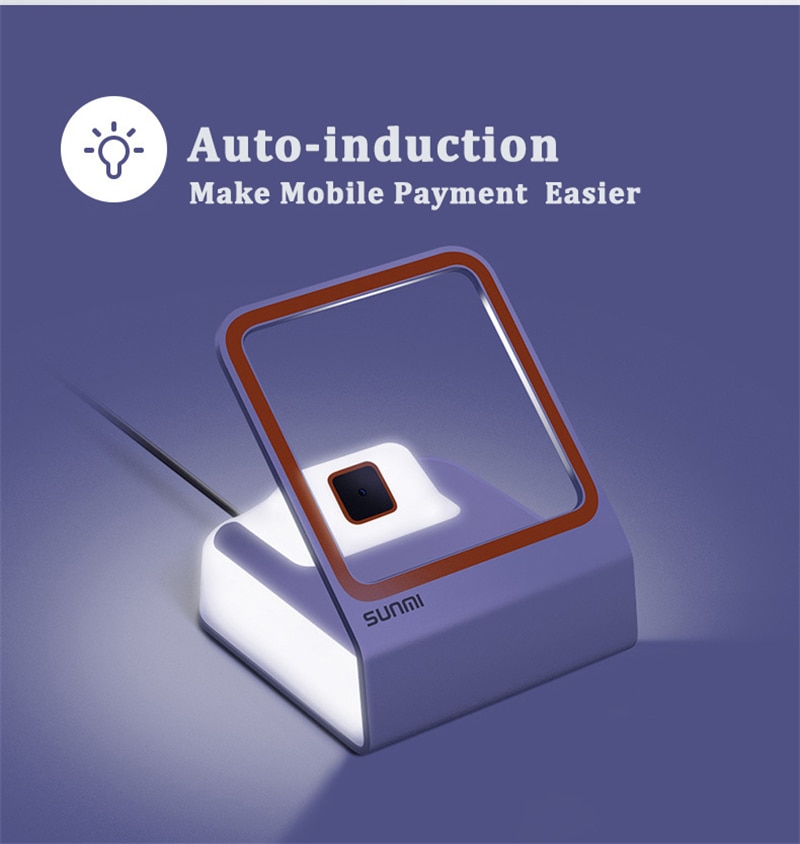 Escáner de código de barras SUNMI Pocket Auto QR 1D/2D, lector de códigos para pagos de teléfonos móviles, compatible con Windows Linux Plug and Play