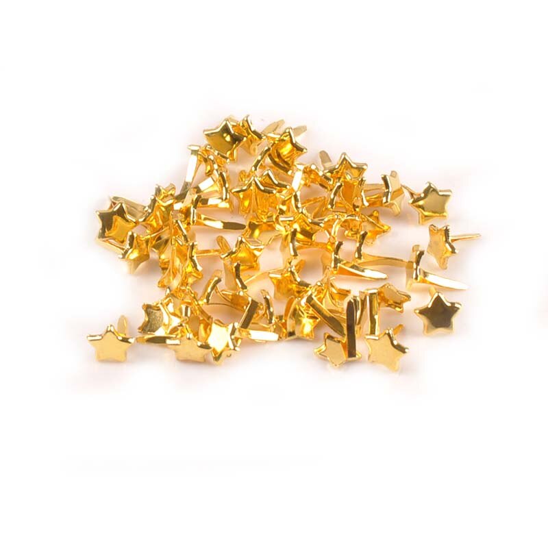50pcs/lot Golden Metal Crafts Star Brads Embellish... – Grandado