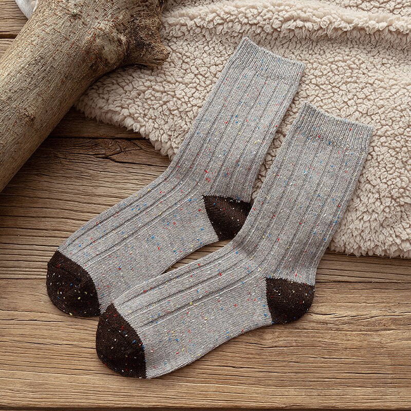 Calcetines de para hombre , nuevos calcetines de Otoño Invierno, calcetines largos transpirables de algodón para negocios, calcetines cortos elásticos para hombre, 1 par: Gris