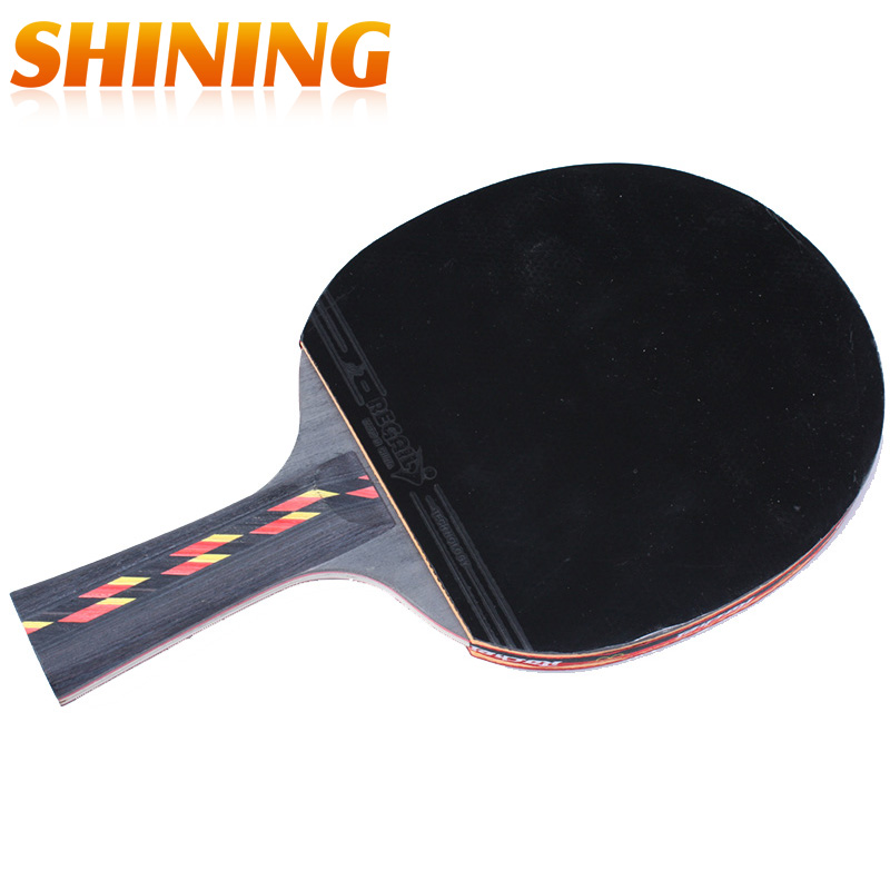 Penhold Korte Handvat Lange Steel Shake Hand Grip Tafeltennis Racket Ping Pong Paddle Puistjes In Rubber Ping Pong racket Pouch