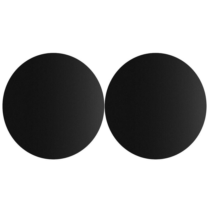 2pcs BBQ Grill Mat Nonstick Reusable Round Barbecue Mat Circle Cooking Oil Pad Black Round Mat PTFE Barbecue Mat BBQ Supplies: Black 2pcs