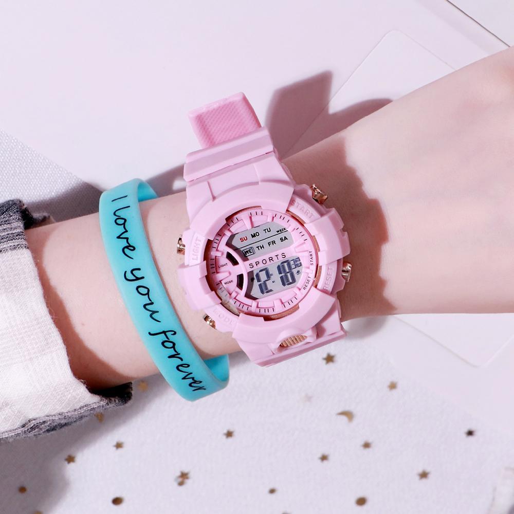 LED Digital Watch Women Sport Casual Electronic Female Clock Luxury Silicone Bracelet Wristwatch Strap Reloj Mujer