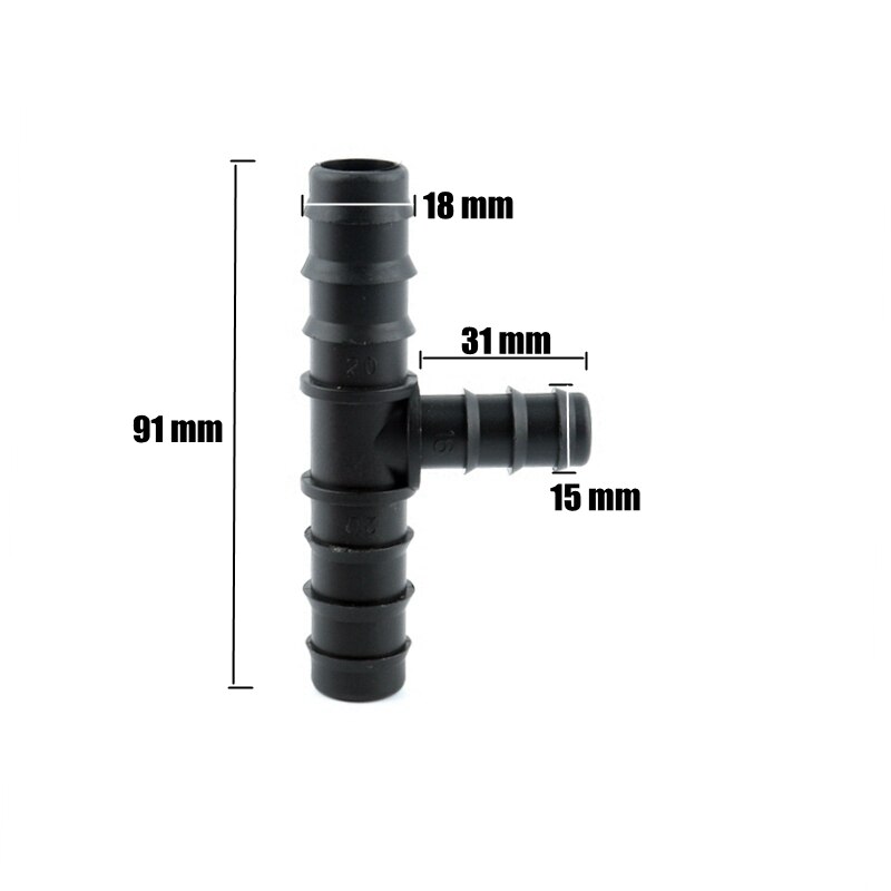 10pcs 20mm PE Pipe Connectors Agricultural Micro Irrigation Hose Connector Gardening Watering Kits Tube Tee Elbow Joints