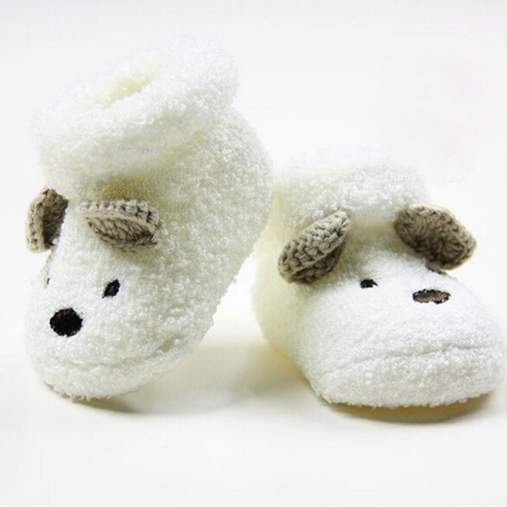 1 Pair Newborn Cute Bear Toddler Baby Socks Unisex Boy Girls Infant Cartoon Crib Warm Shoes