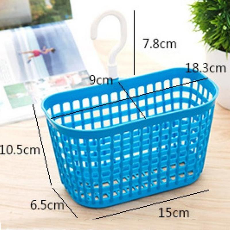 Bathroom Storage Cosmetic Toiletries Hanging Storage Basket Kitchen Plastic Storage Basket