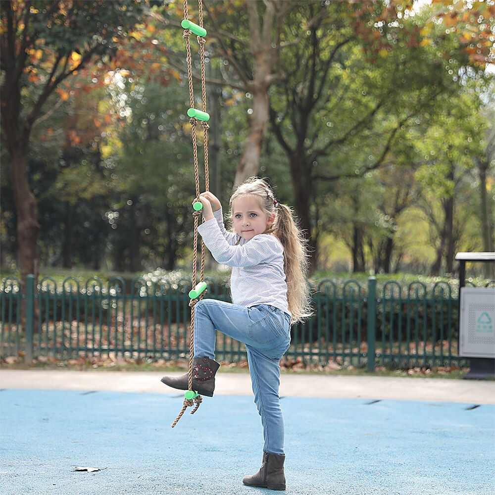 Binnen- en buitentouwklimladder voor kinderen, achtergrondspeelplaats, touwladder, grappige plastic lader, kinderen, kinderentertainment