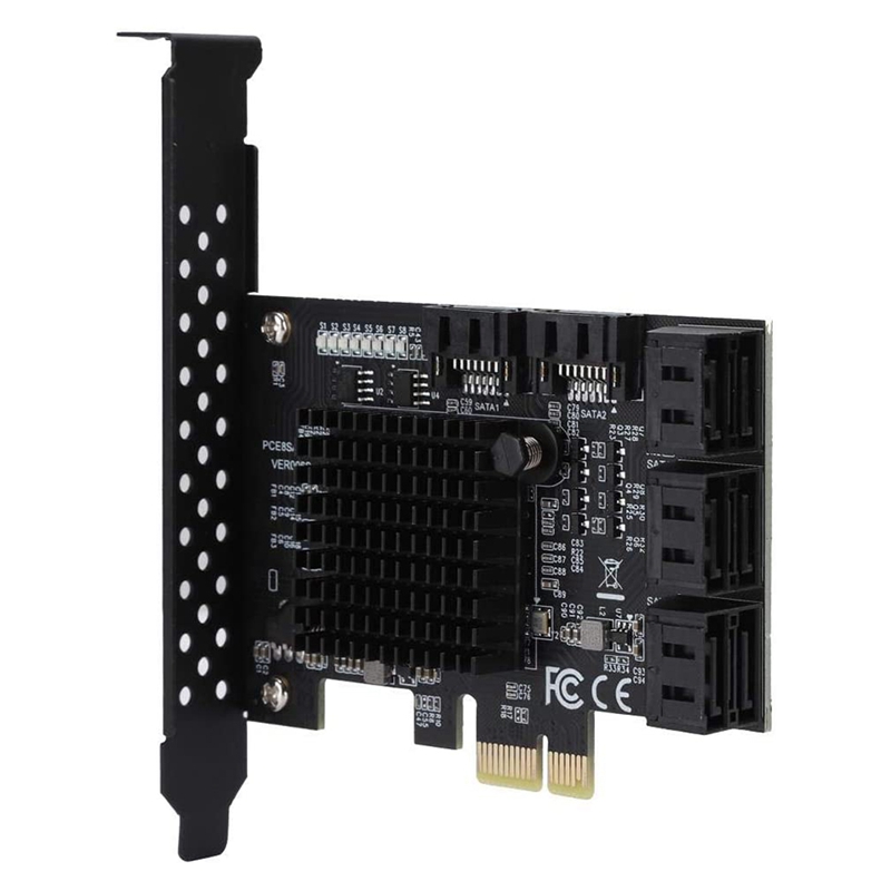 Expansion Card Module, PCI-E to SATA 3.0 Controller Expansion Card, 8 Port Expansion Card, PCI-E 1X 2X 4X 8X 16X Card