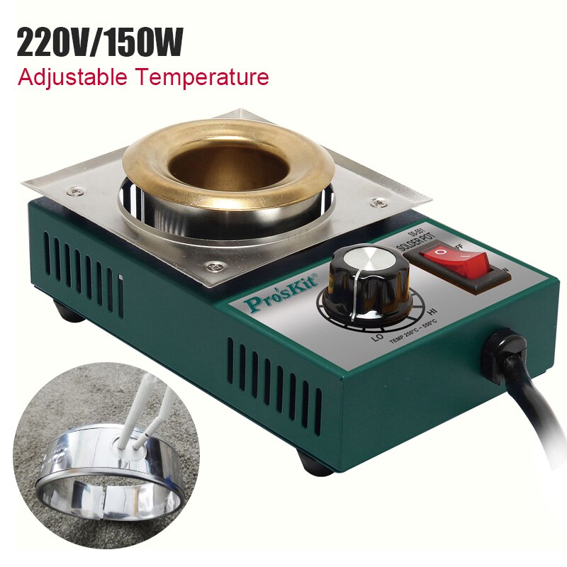 150W 220V Stainless Steel Solder Pot Temperature Controlled Soldering Pot Melting Tin Pot Tin Cans 1pcs
