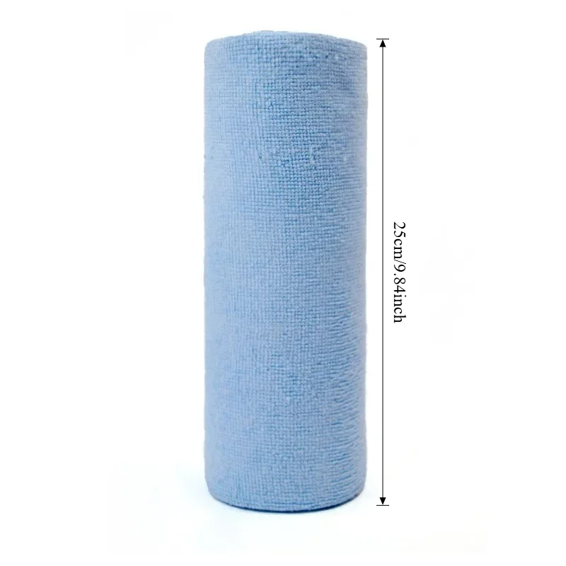 Reusable Cleaning Wipe Household Kitchen Cloth Microfiber Towel Rolls Dish Rags Wash Paper Towel Replacement 1 Roll of 20 Sheets: PURPLE
