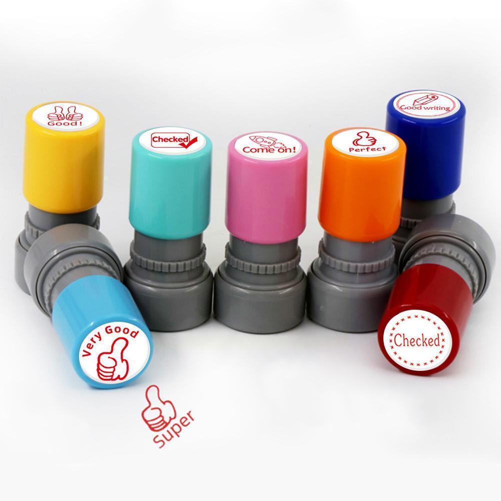 1PC Encouragement Commentary Seal for Kindergarten Elementary School Teacher Positive Stamp Comment Reward for Students Gif T2S5